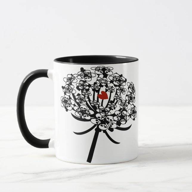 Skull Queen Anne's Lace Mug (Left)