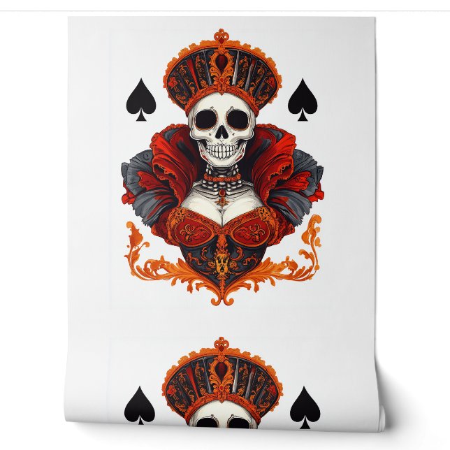 Skull Queen of Spades Wallpaper (Unrolling)