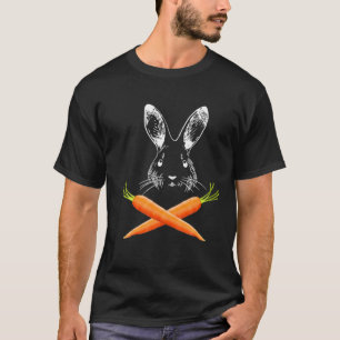 Skull Rabbit Crossbones Carrots Easter Day T-Shirt