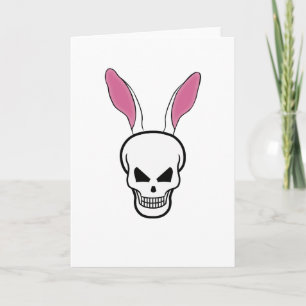 Skull Rabbit Happy Easter Easter Day Holiday Card