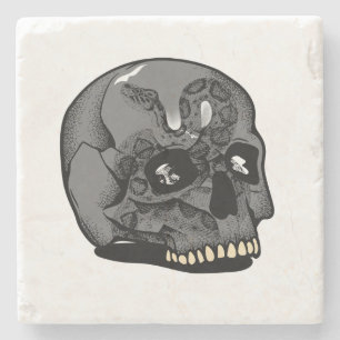 Skull Rebel Street Culture Stone Coaster