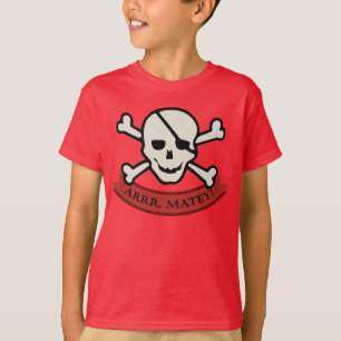 Skull - Red Kids' Basic Hanes Tagless T-Shirt