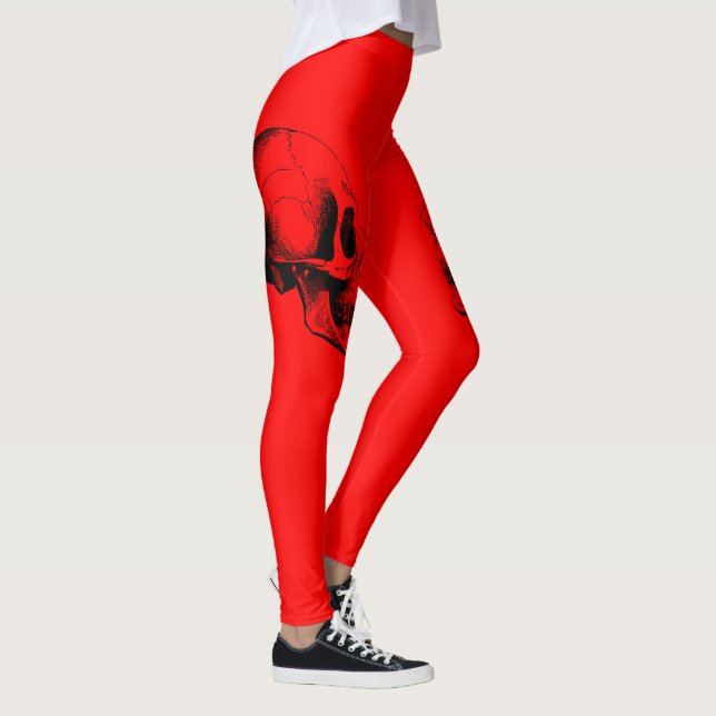 Skull Red Leggings (Right)