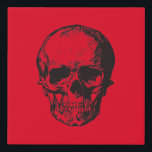 Skull Red Pop Art Faux Canvas Print<br><div class="desc">This product was very good and I love how easy it is for customise design. The design was very simple so I'm very pleased when I create.</div>