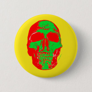 Skull RGY 6 Cm Round Badge