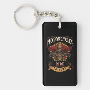 Skull Ride Motorcycles, Ride To Live Key Ring
