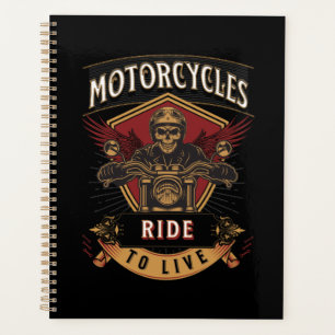 Skull Ride Motorcycles, Ride To Live Planner