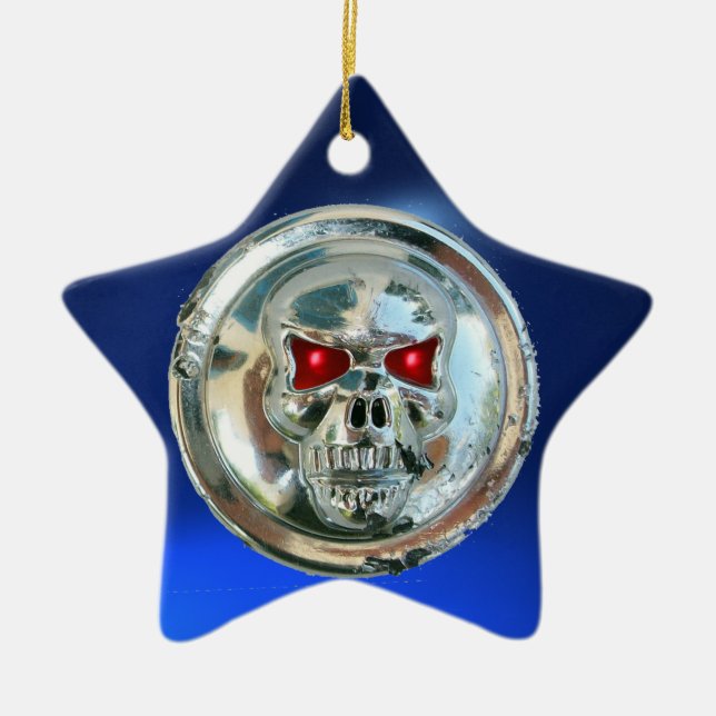 SKULL RIDERS CERAMIC TREE DECORATION (Front)