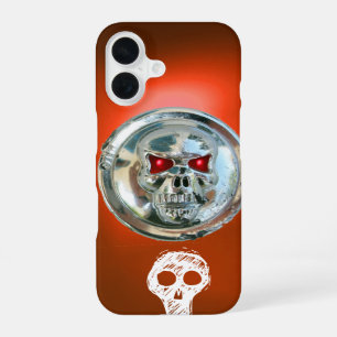 SKULL RIDERS METAL MONOGRAM Orange iPhone 16 Case