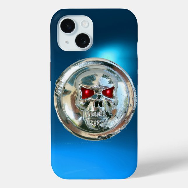 SKULL RIDERS MONOGRAM blue Case-Mate iPhone Case (Back)
