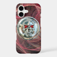 SKULL RIDERS Pink Metal Grey Fractal Swirls