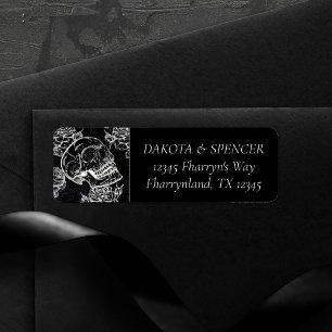 Skull Rose Chalk   Funky Gothic Grunge Address