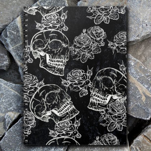 Skull Rose Chalk   Funky Gothic Grunge Lyric Poems Notebook