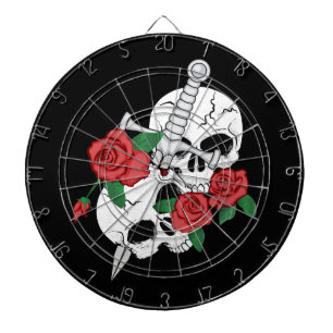 Skull, Roses and Dagger Dartboard