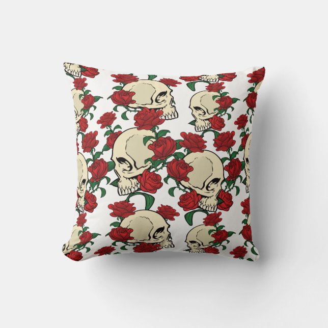 Skull & Roses Cushion (Front)