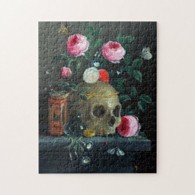 Skull & Roses Jigsaw Puzzle (Vertical)
