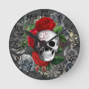 Skull Round Clock