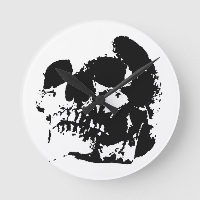 Skull Round Clock (Front)