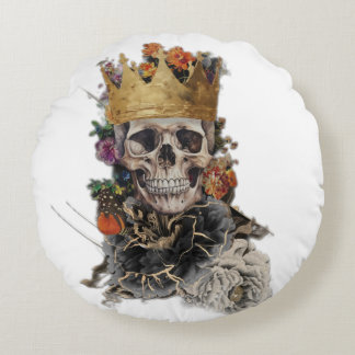Skull Round Pillow