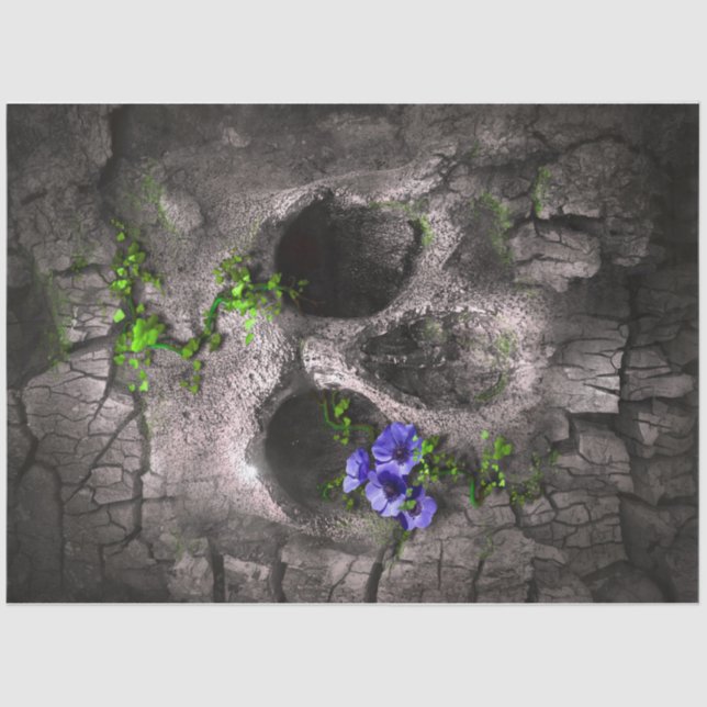 Skull Rustic 12 Decoupage Tissue Paper (Front)