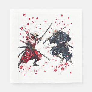 Skull Samurai Duel Napkin