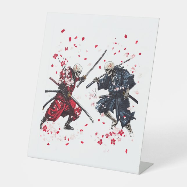 Skull Samurai Duel Pedestal Sign (Front)
