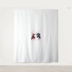 Skull Samurai Duel Tapestry