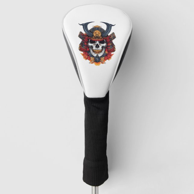 Skull Samurai Mask Golf Head Cover (Front)