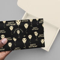 Skull Shaped Balloons Goth Happy Birthday