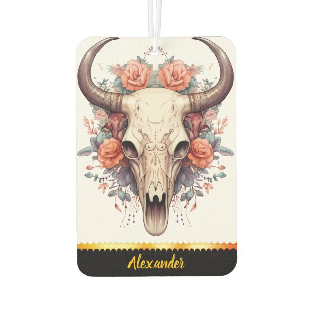 Skull-shaped floral air freshener (Back)