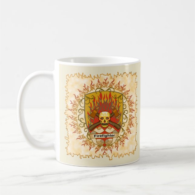 Skull Shield Firefighter mug (Left)