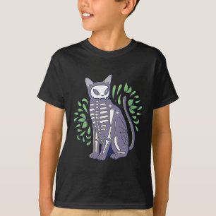 Skull Shirt - Kitty Skeleton Halloween Costume Sku
