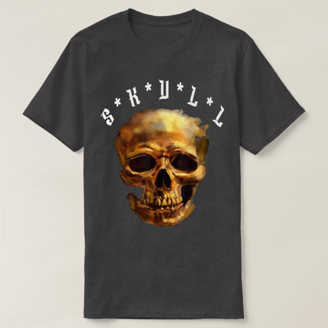 Skull Skeleton Bones Death T-Shirt (Design Front)