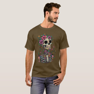 Skull Skeleton Gothic Art Dark Fantasy T-Shirt
