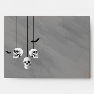 Skull Skeleton Halloween Party Freaky Night Envelope