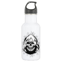 Skull Skeleton Halloween Water Bottle