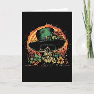 Skull Skeleton - Leprechaun St. Patrick's Day Sain Card