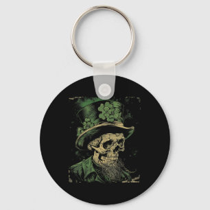 Skull Skeleton - Leprechaun St. Patrick's Day Sain Key Ring