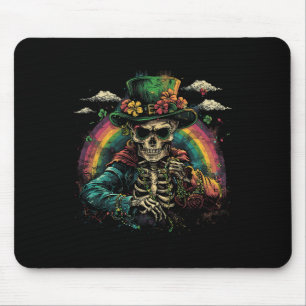 Skull Skeleton - Leprechaun St. Patrick's Day Sain Mouse Mat
