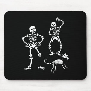 Skull Skeleton Running Halloween Costume Party Mouse Mat
