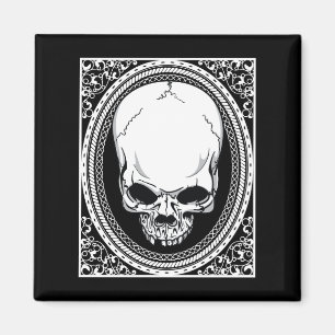 Skull ~ Skeleton Skulls Gothic Black Magnet
