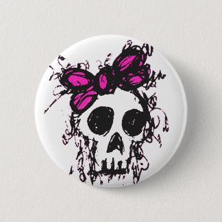 Skull Sketch 6 Cm Round Badge