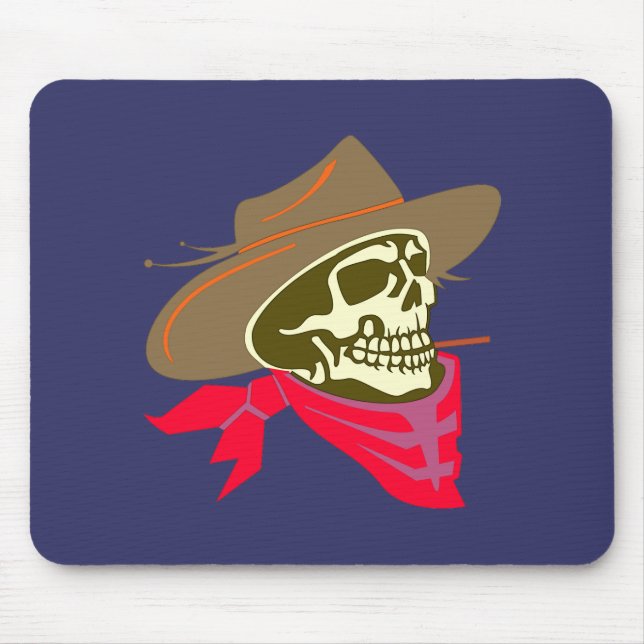 skull skull cowboy mouse mat (Front)