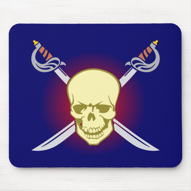 skull skull swords swords mouse mat (Front)
