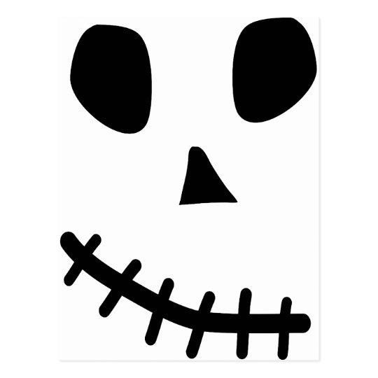 skull smile postcard