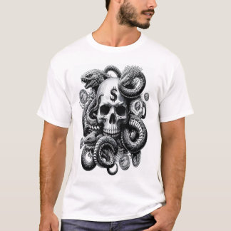 skull snake  design T-Shirt