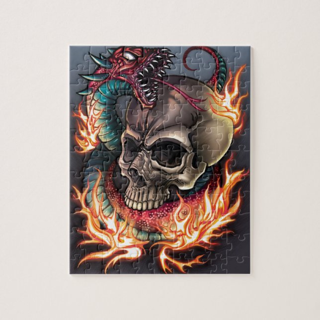 Skull + Snake Jigsaw Puzzle (Vertical)