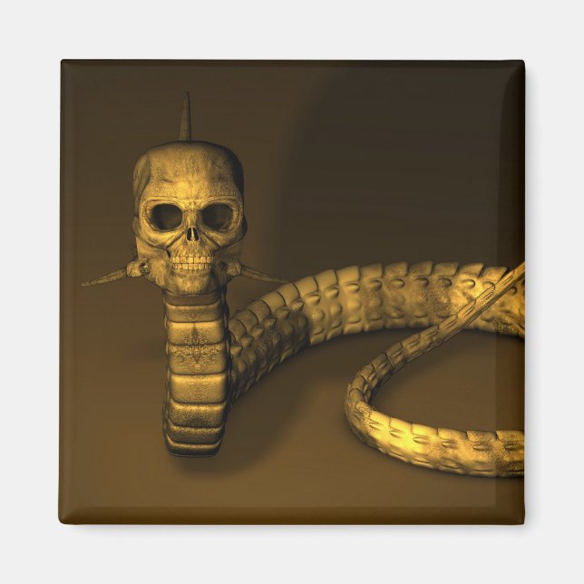 Skull Snake Magnet (Front)