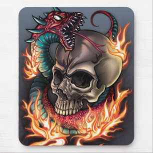 Skull + Snake Mouse Mat