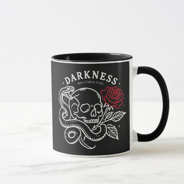 Skull Snake Rose  Mug (Right)